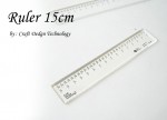 クラフトデザインテクノロジー　アクリル直定規　１５cm