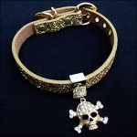 犬　首輪【Twinkle collar skull and cross bones】