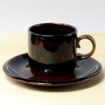 ARABIA/アラビア MUDDY BROWN コーヒーカップ＆ソーサー
