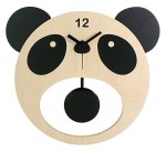 木製振り子時計 パンダ