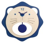 木製振り子時計 ライオンブルー