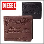 30％OFF！【DIESEL/ディーゼル】型押しロゴ★レザー二つ折り財布★２color　DIESEL-00XL83-PR507