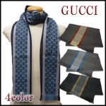 30％OFF！【GUCCI/グッチ】'09今期物！ユニセックスロゴ★ロゴラインマフラー GUCCI-16226-4G636