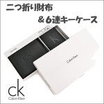 【CalvinKlein/カルバンクライン】CK★二つ折り財布＆６連キーケース★ギフトセット　CalvinKlein-79249