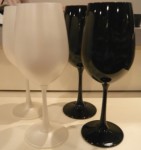 ブラックワイングラス/ホワイトワイングラス(2pcs/1set)