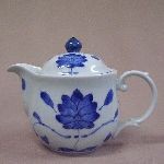 染付花絵ポット急須