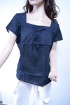 夏に活躍！タック使い半袖ブラウス 夏らしさ満点の半袖ブラウス（Ｌ/ＬＬ）