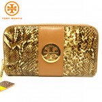 TORY BURCH PIECED ZIP CONTINENTAL WALLET