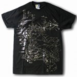 NYC　Silver Foil Map　Tシャツ