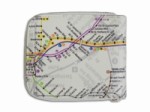 NYC Subway Map Zip Wallet