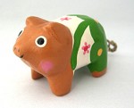 木彫りミニブタ（水玉パンツ） 【アジア雑貨の輸入・卸・販売★アジアンスタイルマオ】