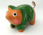 木彫りミニブタ（迷彩）【アジア雑貨の輸入・卸・販売★アジアンスタイルマオ】