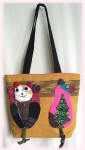 ジョムトン織りアップリケ猫バッグ【アジア雑貨の輸入・卸・販売★アジアンスタイルマオ】http://asianstyle-mao.com/