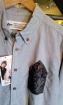 【Ｇｅｍ/ジェム】PAISLEY 7分袖 SHIRTS　（グレー）