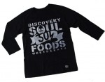 SUL　Discovery SOUL FOOD　7分袖ラグランスカルTシャツ