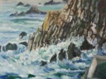 美術年鑑掲載画家 大城慶隆（おおぎ よしたか）　油絵「東尋坊」F20号