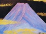 Oil Etching画の発案者 阿部豪一（ひでかず）油絵「霊山」F６号