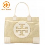 【送料無料】TORY BURCH METALLIC CANVAS ELLA TOTE