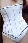 コルセットV1128-I　可愛ぃ黒のステッチリボン付き Wedding仕様 OverBust Corset