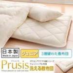 ダクロン(R)アクア中綿シリーズウォッシャブル布団【Prusis】プリュシス 3層硬わた敷布団:ジュニア