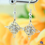 STERLING SILVER PIERCED EARRINGS(サークルクロスモチーフ） 9251009047PI-R