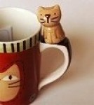 猫付き マグカップ