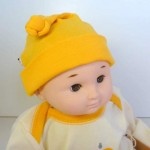 ベビーノット帽子（イエロー）【Babysoy】【CPSIA認定商品】