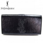 【送料無料】YSL イブサンローラン パテントレザー　長札ダブルホック財布