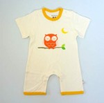 半袖ロンパース（フクロウ）【Babysoy】【CPSIA認定商品】