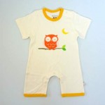 半袖ロンパース（フクロウ）【Babysoy】【CPSIA認定商品】