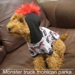 犬　パーカー【Monster truck モヒカンパーカー】