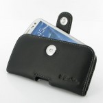 【PDair】Galaxy S III 用横開きレザーケース(ベルトクリップ付)