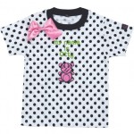 水玉リボン付Ｔシャツ（KID’S)