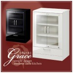 【送料無料】ハイグロス仕上げリビング収納【Grace】グレース フリーキャビネット　扉タイプ(40100560)【代引不可】