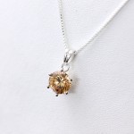 アクセサリー通販・シルバーネックレス/ラウンドカットダイヤモンドCz×シルバー925刻印入り