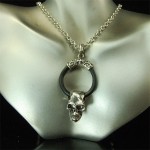 ★Ring×Skull★ユニセックスデザインネックレス★男女兼用