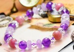 【ジュエリー販売】 アメジスト・ピンクトルマリン・ラベンダーアメジスト・水晶★天然石ブレスレット★