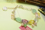 【ﾊﾟﾜｰｽﾄｰﾝ販売】 プレナイト*シトリン*アメジスト*水晶*貝パール★天然石ブレスレット★