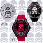 スカル3Dビッグフェイス&ラバーベルト腕時計 3カラー 【BOX・保証書付き】
