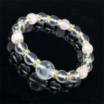 ★四神獣★手彫り彫刻虎＆水晶デザインブレスレット