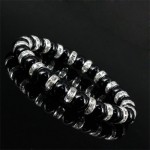 オニキス きらきらロンデル 天然石ブレスレット 8ｍｍ