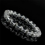 ブラジル 天然水晶AAAきらきらロンデルブレスレット8ｍｍ