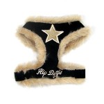 犬　ハーネス【Black fur star】