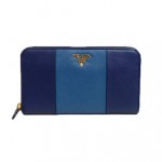 【送料無料】PRADA プラダ ラウンドファスナー財布　1M0506 SAFFIANO COLOUR COBALTO BLUETTE