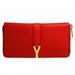 【送料無料】SAINT LAURENT Yライン フルジップ長財布 314991 BJ50J RED