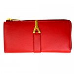 【送料無料】SAINT LAURENT Yライン Lジップ長財布 314992 BJ50J RED