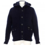 【送料無料】Bark(バーク) 2013-2014AW新作 ニットブルゾン　32B8017/N NAVY