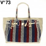 【送料無料】V73（ヴィー・セッタンタトレ） RAFIA BAG 147308 BLU-RED