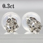 天然ダイヤモンドピアス　0.3ｃｔ　TTLB1クラス