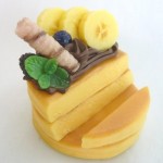 リアルデコケーキ スマホスタンド チョコバナナパンケーキ